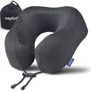 Napfun Travel Neck Pillow Memory Foam Airplane Headrest Portable Sleep Aid